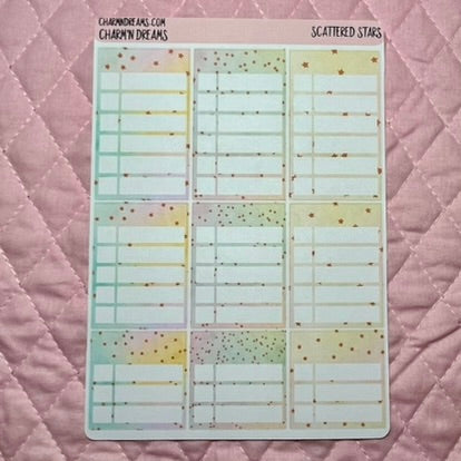 Scattered Stars Planner Sticker Kit