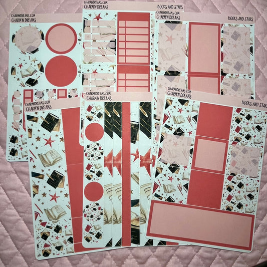 Stars and Books Planner Sticker Kit