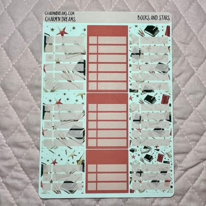 Stars and Books Planner Sticker Kit