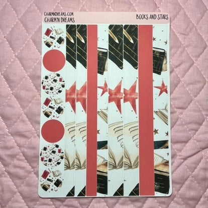Stars and Books Planner Sticker Kit