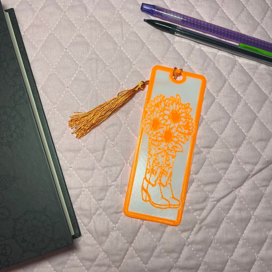 Boots & Flowers Bookmark
