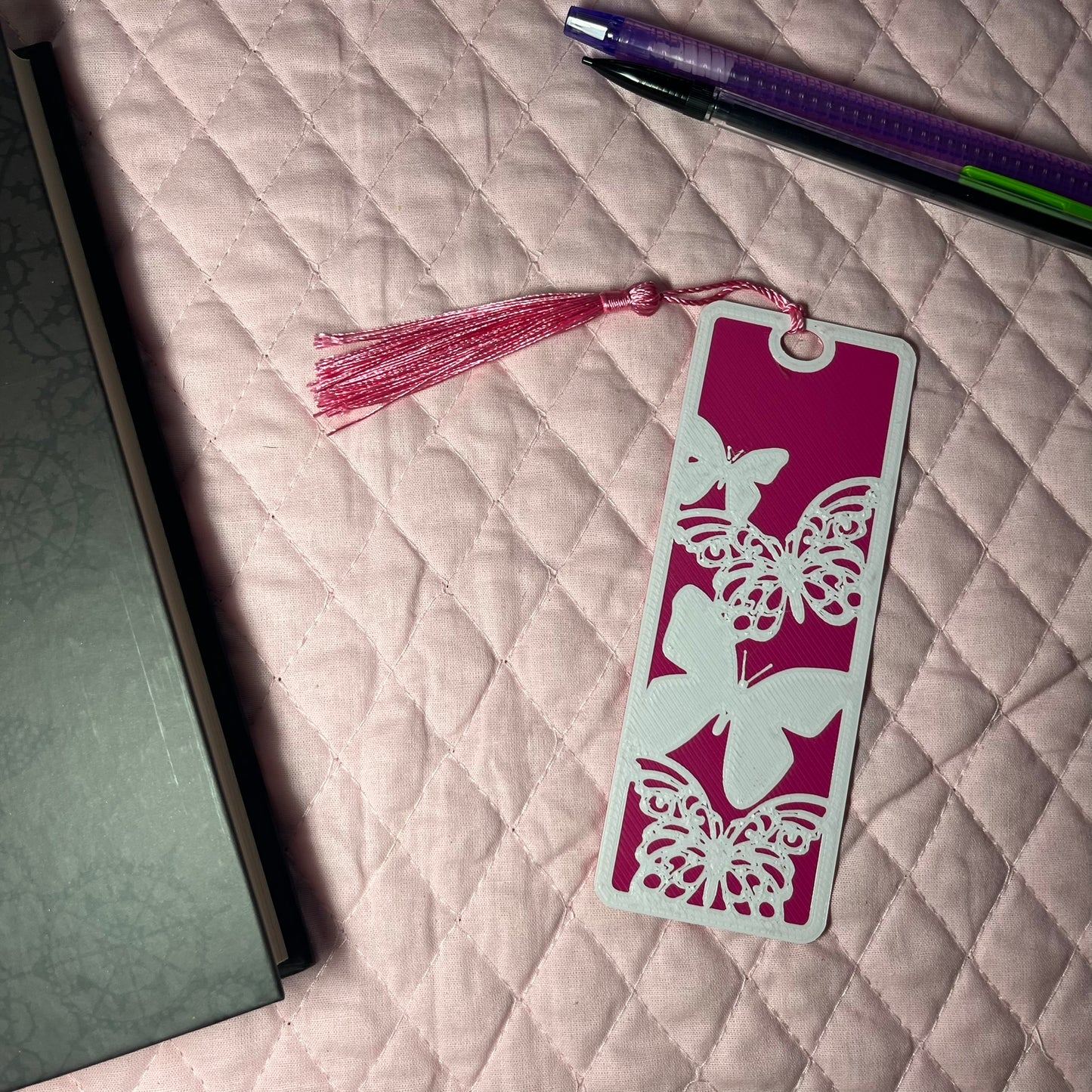 Pink Butterfly Bookmark