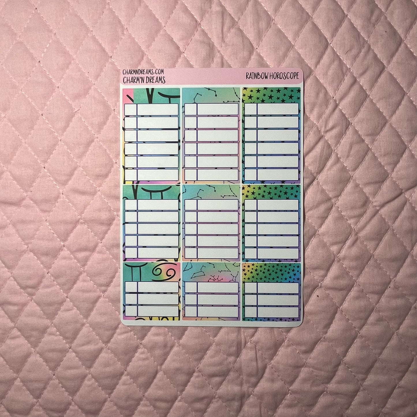 Rainbow Horoscope Planner Sticker Kit