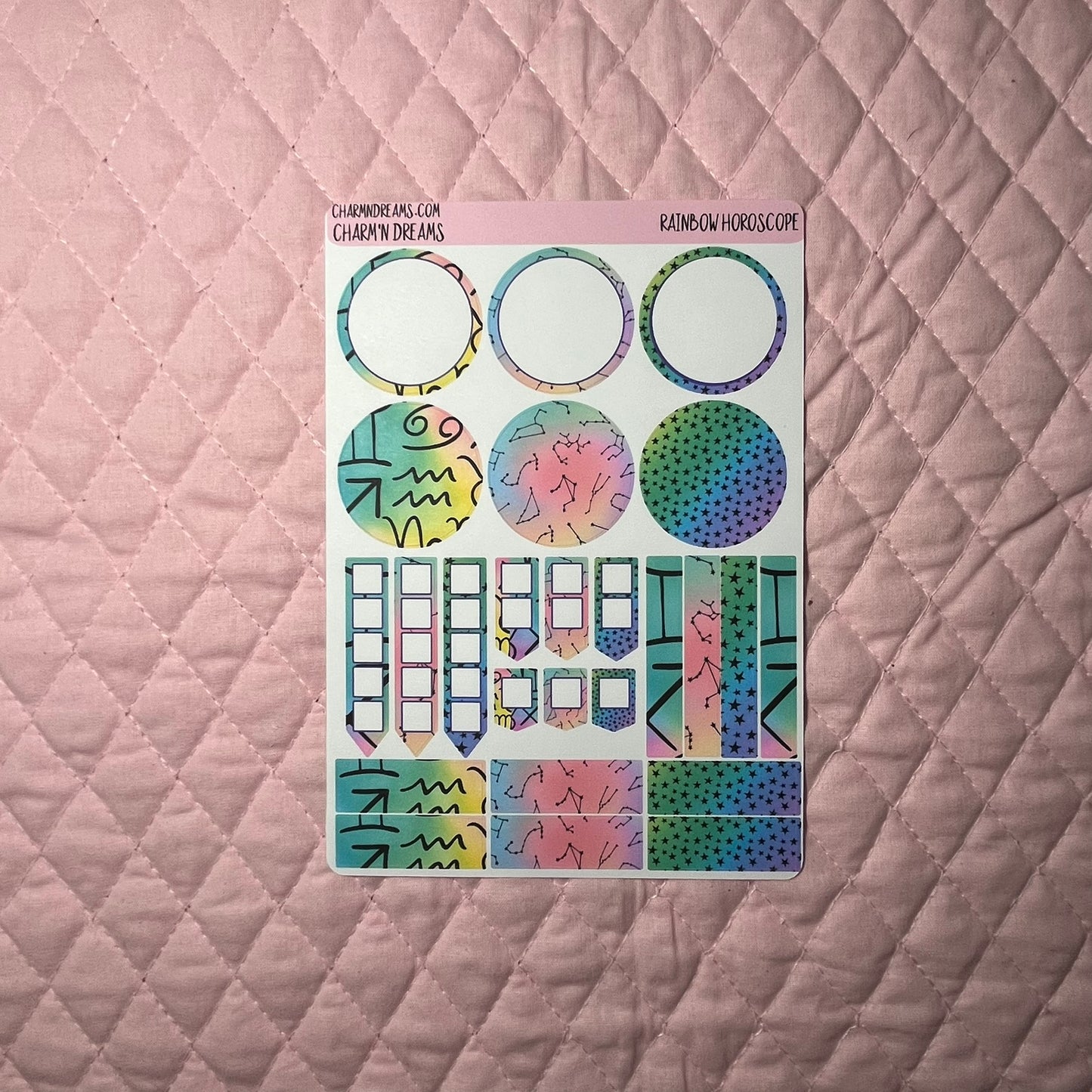 Rainbow Horoscope Planner Sticker Kit