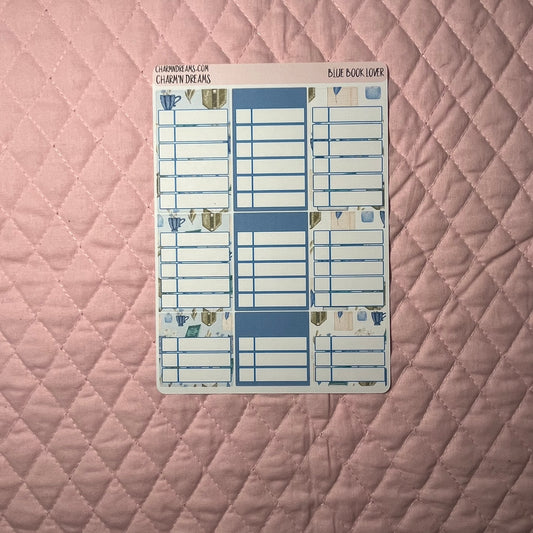 Blue Book Lover Planner Sticker Kit