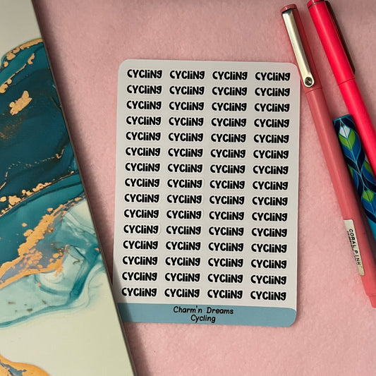 Cycling Functional Planner Stickers