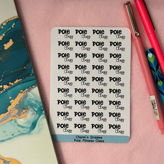Pole Fitness Class Functional Planner Stickers