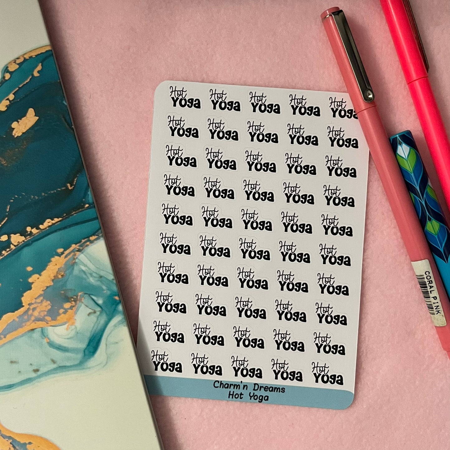 Hot Yoga Class Functional Planner Stickers