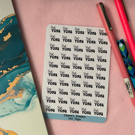 Hot Yoga Class Functional Planner Stickers