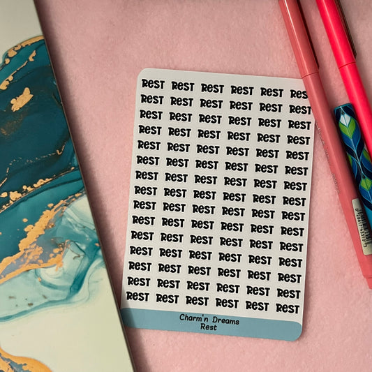 Rest Functional Planner Stickers