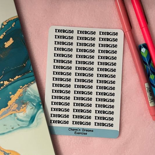 Exercise Functional Planner Stickers