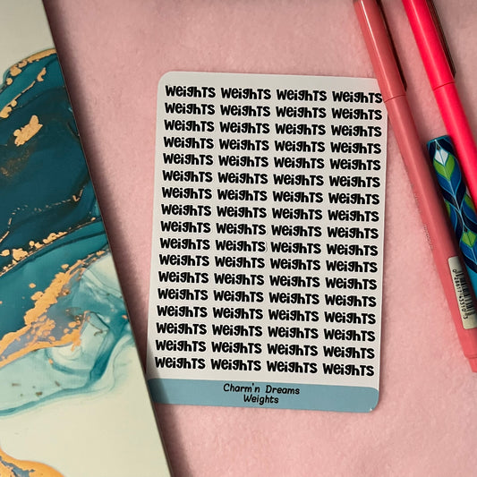 Weights Functional Planner Stickers