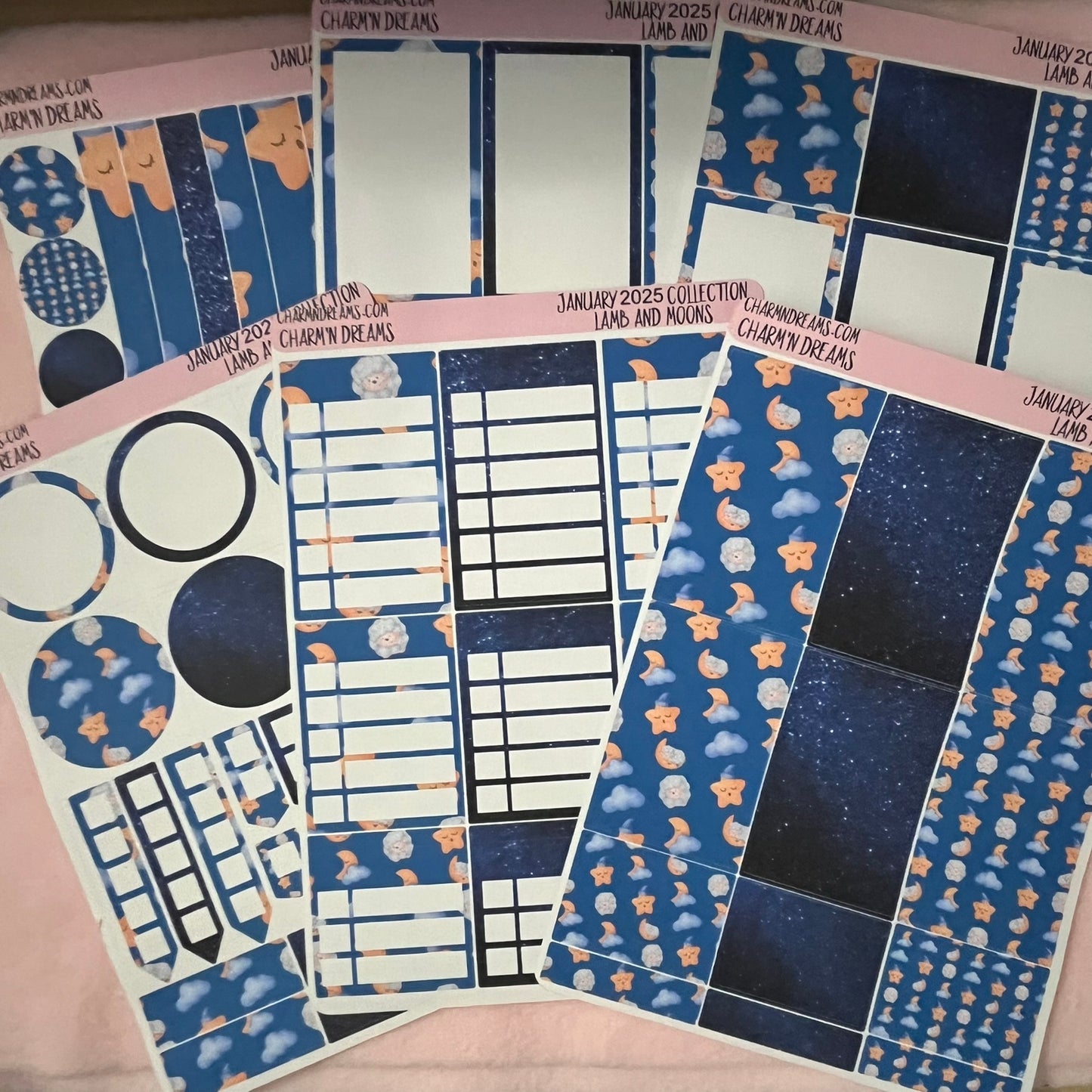 Counting Sheep and Moons Planner Sticker Kit