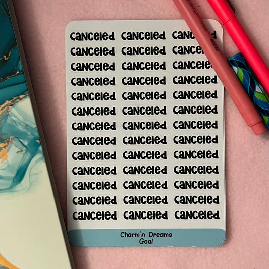 Cancelled Functional Planner Stickers