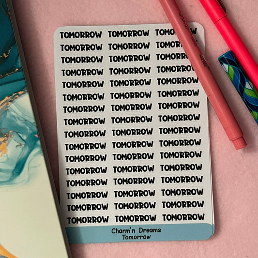 Tomorrow Functional Planner Stickers