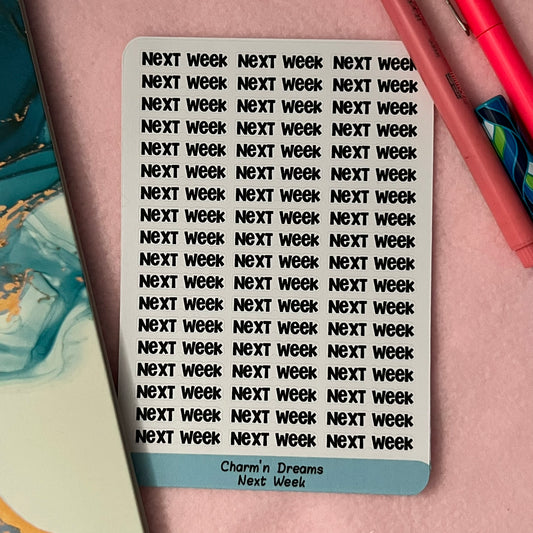 Next Week Functional Planner Stickers