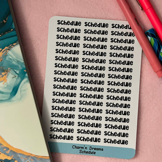 Schedule Functional Planner Stickers