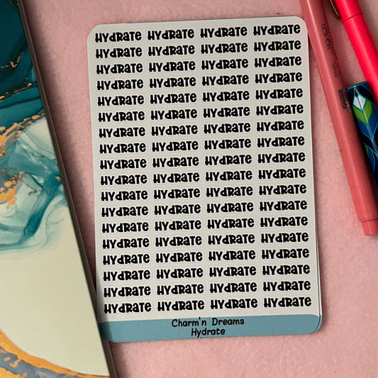 Hydrate Functional Planner Stickers