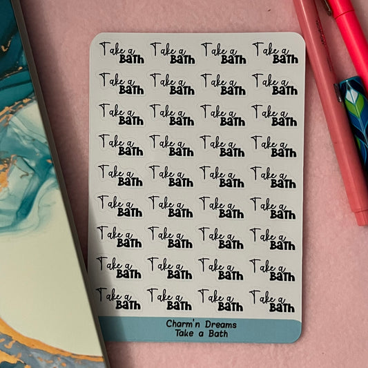 Take a Bath Functional Planner Stickers