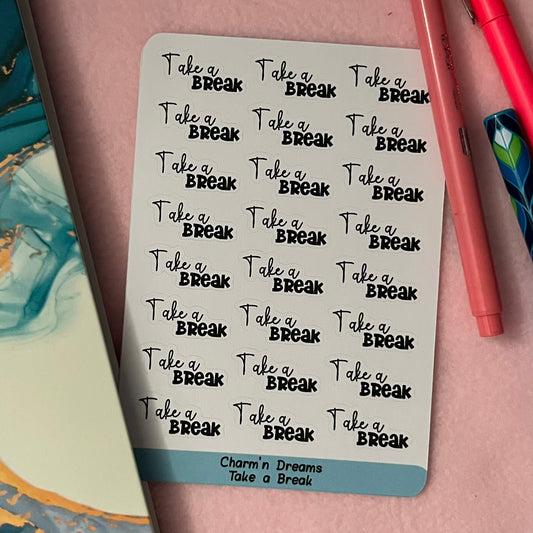 Take a Break Functional Planner Stickers