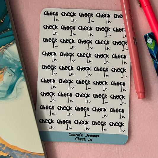 Check in Functional Planner Stickers