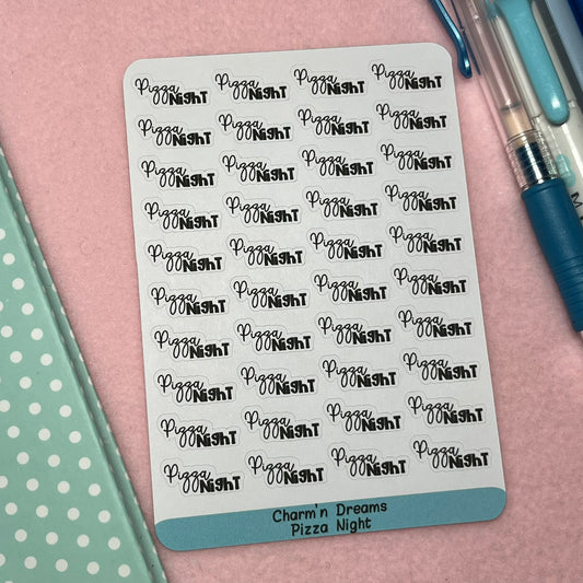 Pizza Night Functional Planner Stickers
