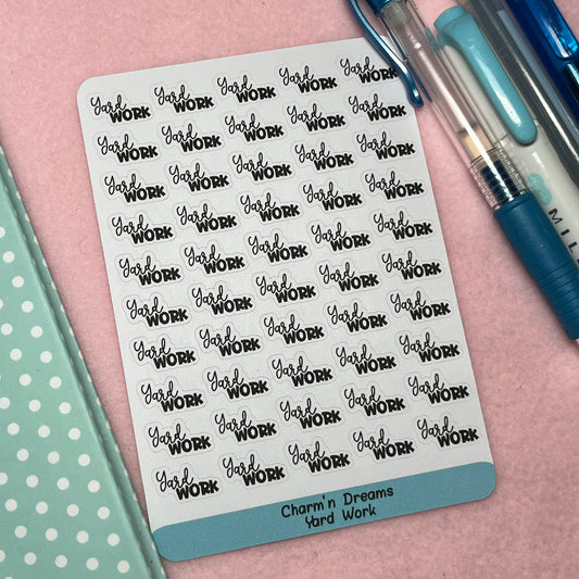 Yard Work Functional Planner Stickers