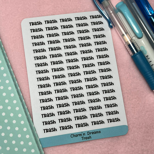 Trash Functional Planner Stickers