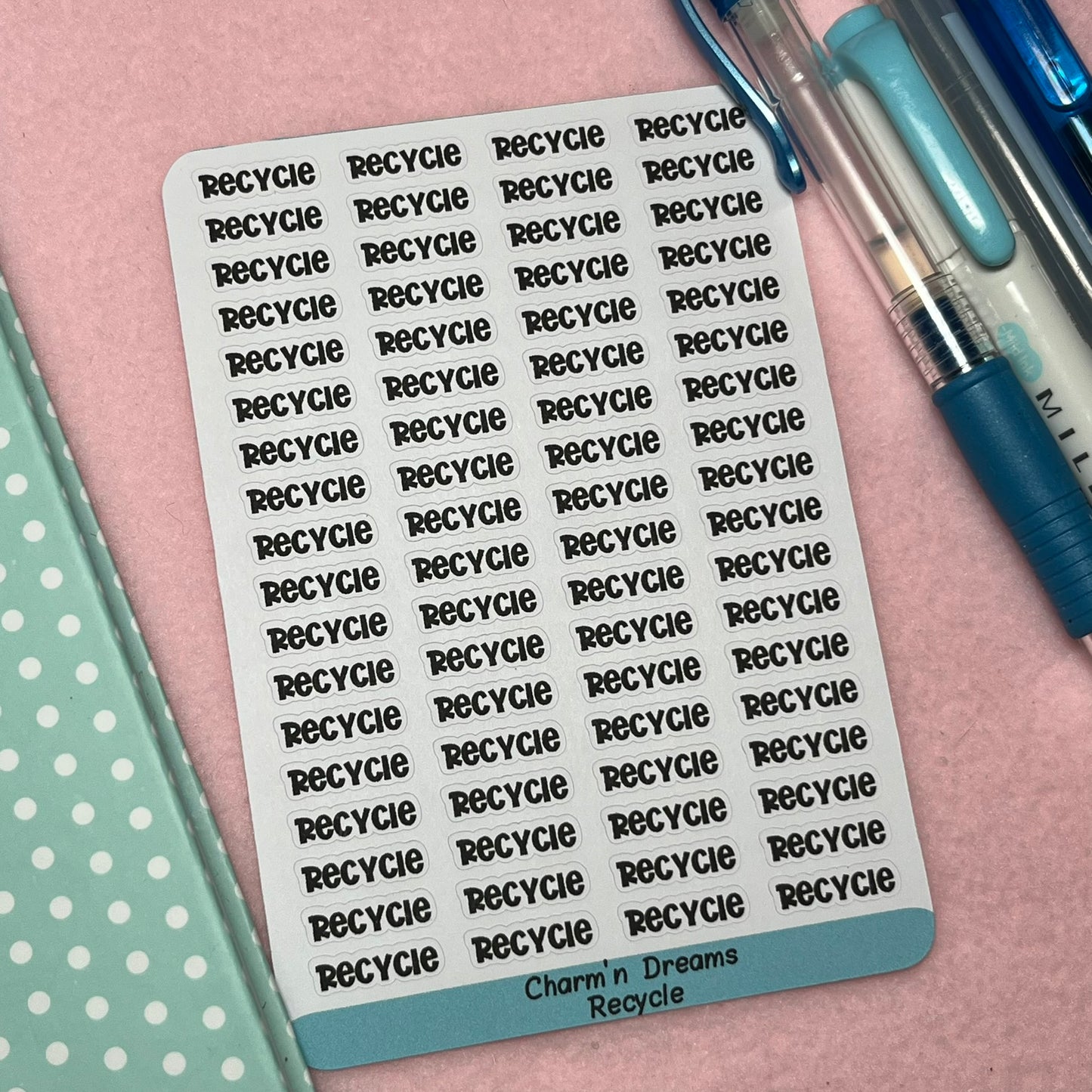 Recycle Functional Planner Stickers