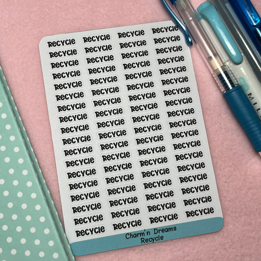 Recycle Functional Planner Stickers