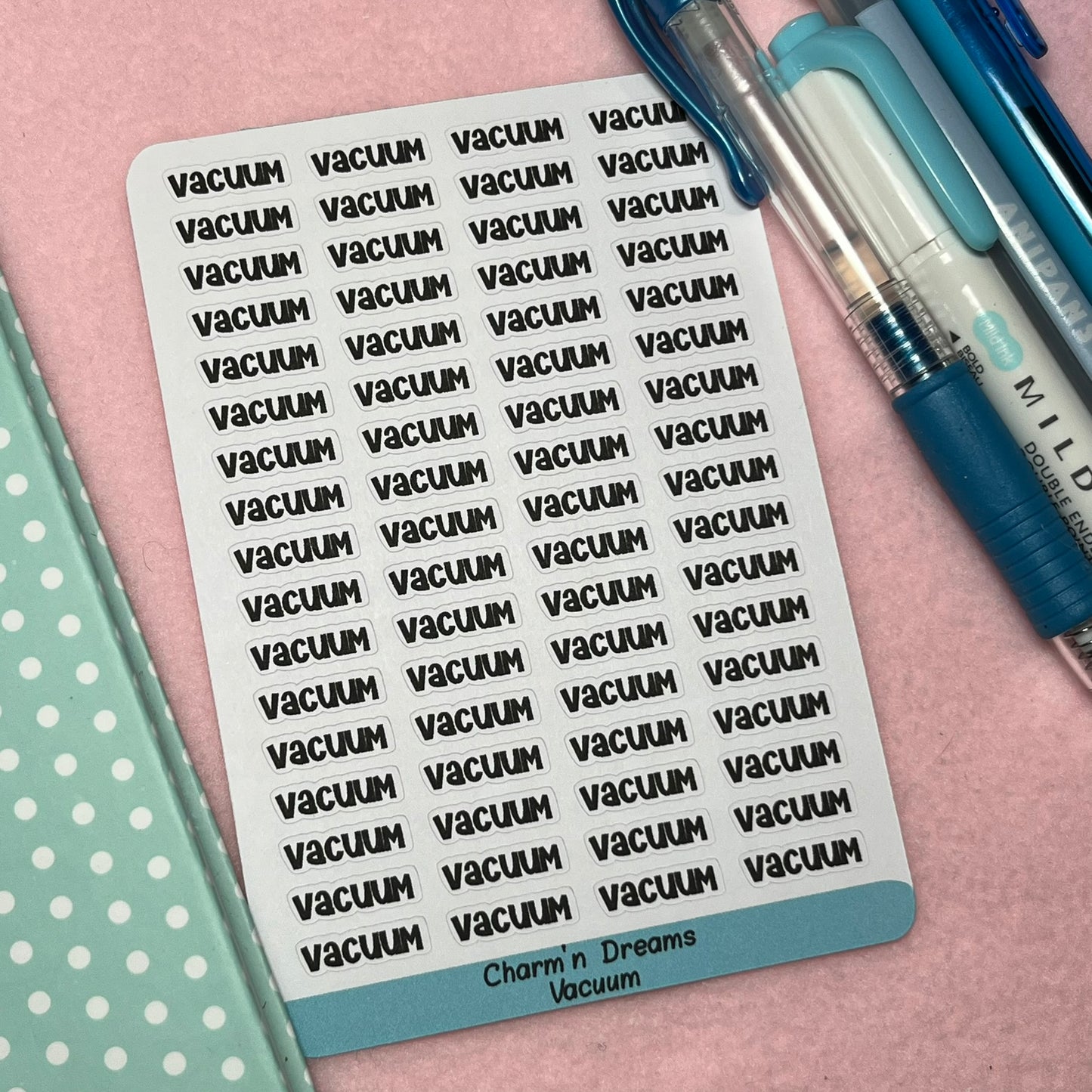 Vacuum Functional Planner Stickers