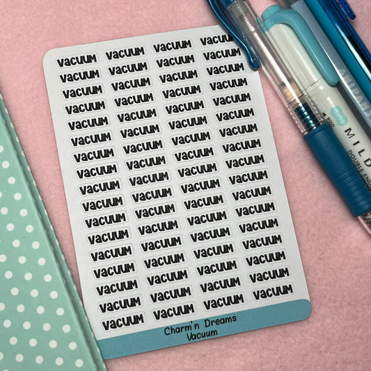 Vacuum Functional Planner Stickers