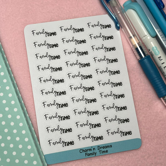 Family Time Functional Planner Stickers