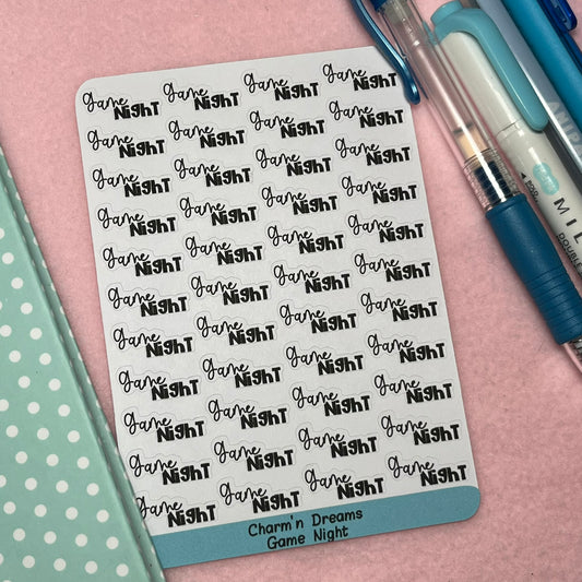 Game Night Functional Planner Stickers
