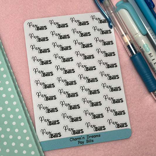Pay Bills Functional Planner Stickers