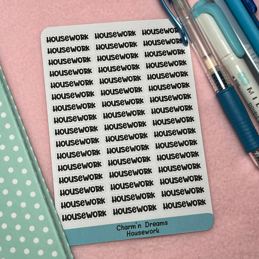 Housework Functional Planner Stickers