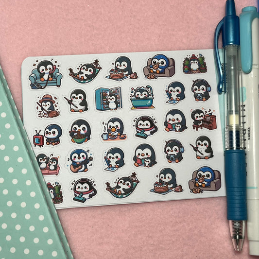Penguin Sampler Icon Planner Stickers