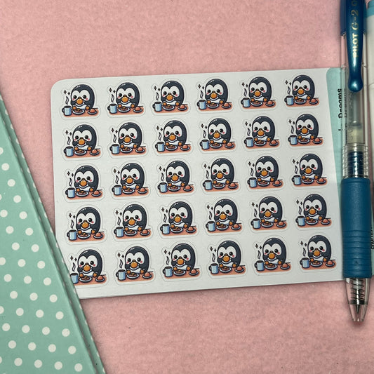 Penguin Breakfast/Brunch Icon Planner Stickers