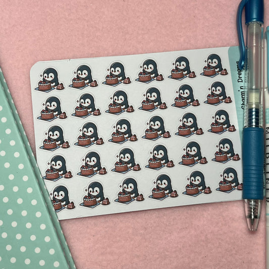 Penguin Cake/ Dessert Icon Planner Stickers