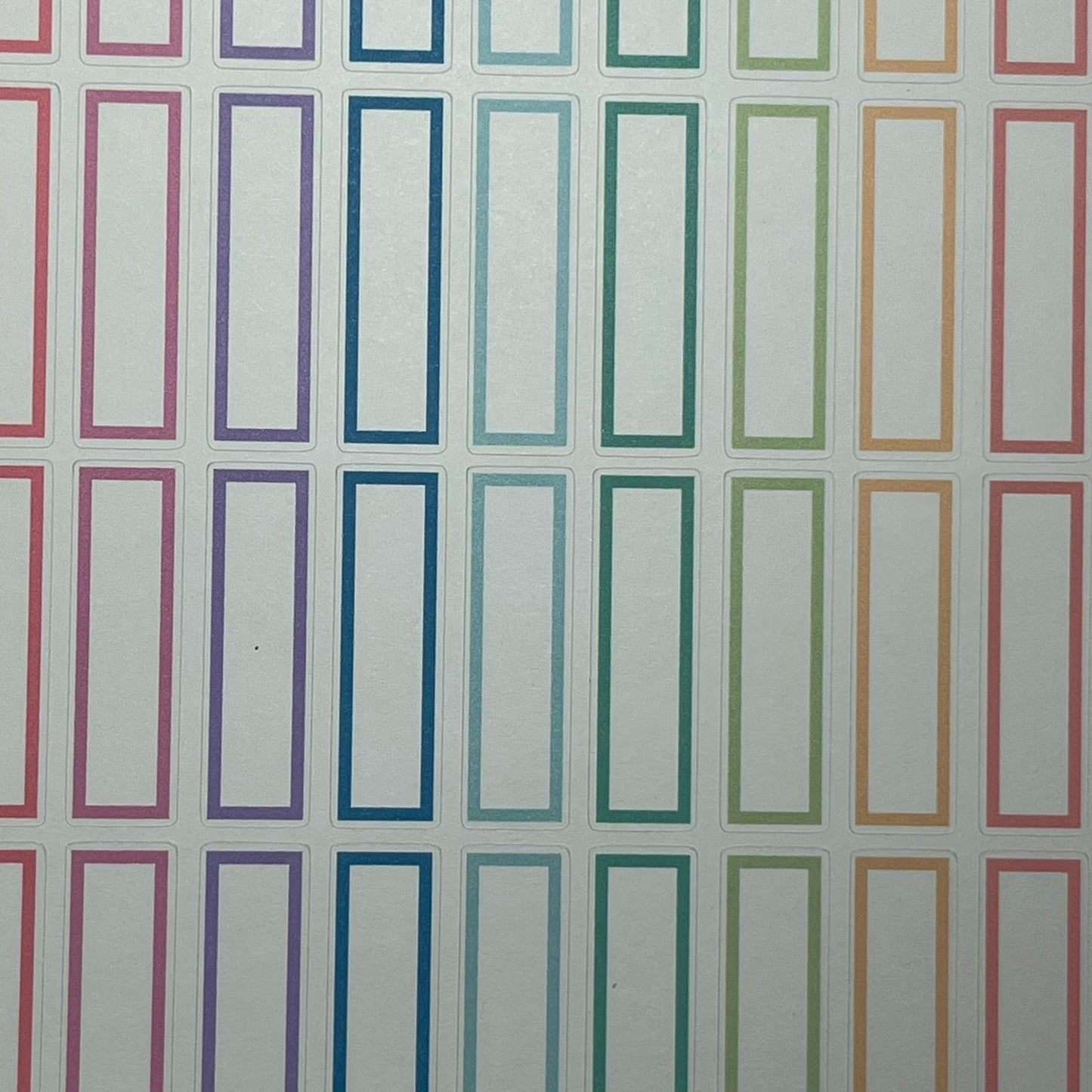 Rainbow Mini Boxes Planner Stickers