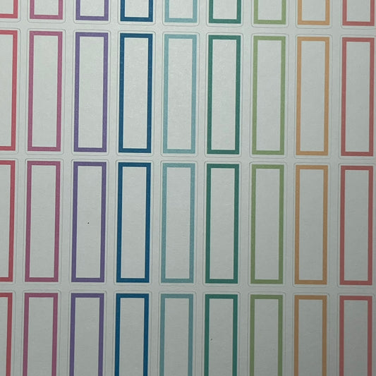 Rainbow Mini Boxes Planner Stickers