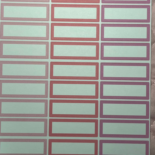 Pinks and Reds 1/2 inch Boxes Planner Stickers