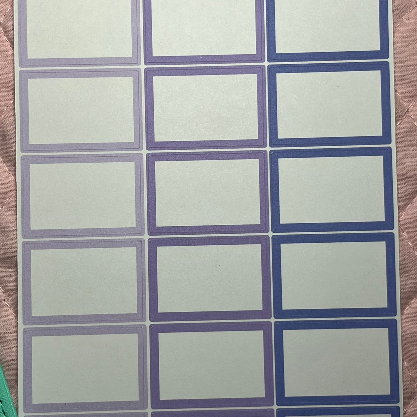 Purple  inch Boxes Planner Stickers