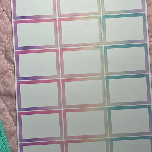 Dreamer inch Boxes Planner Stickers