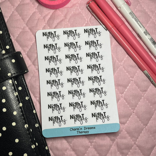 Night Pages Planner Stickers