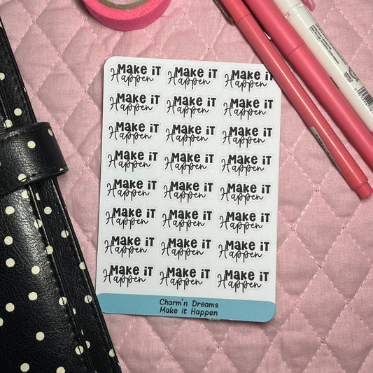 Make it Happen Functional Planner Stickers