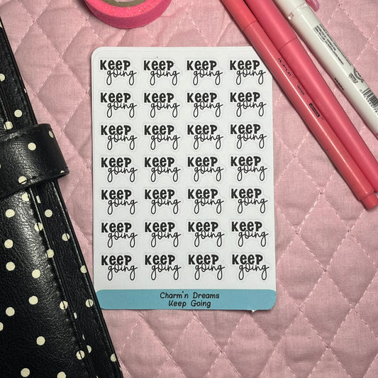Keep Going Functional Planner Stickers
