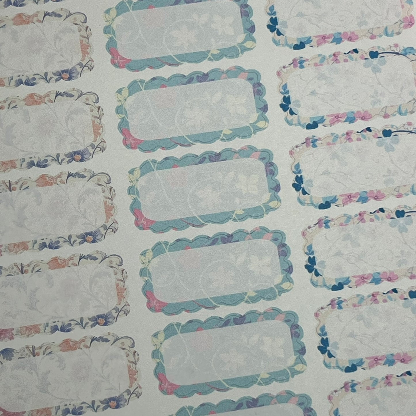 Pastel Flowers Scalloped Planner Sticker Boxes