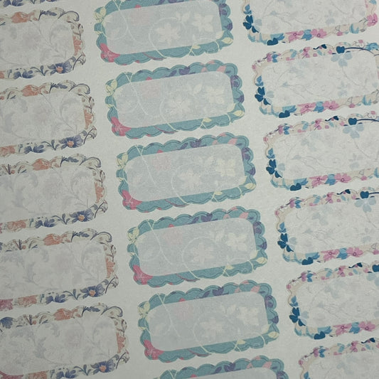 Pastel Flowers Scalloped Planner Sticker Boxes