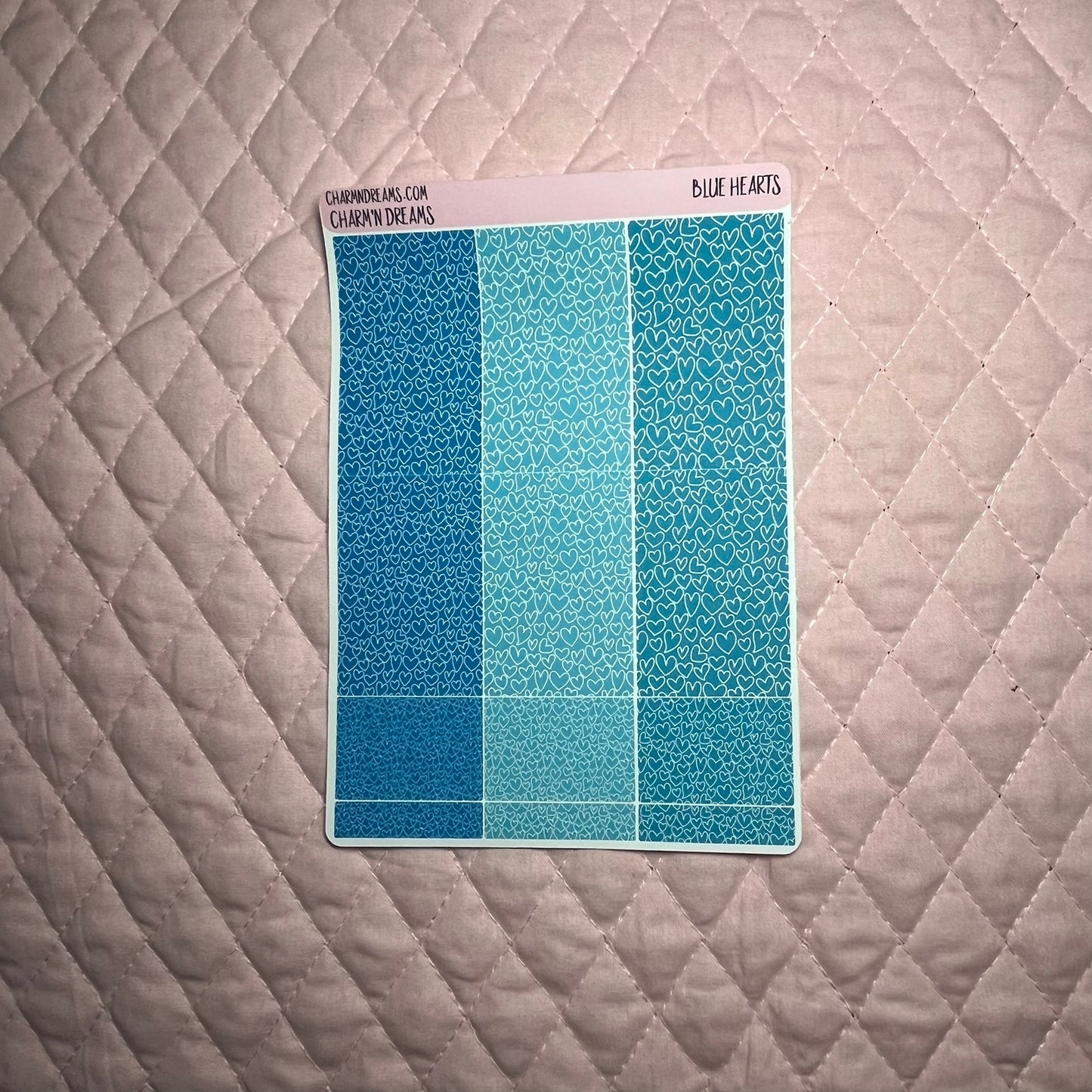 Blue Hearts Planner Sticker Kit